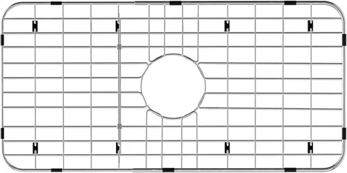 Vista 12 de Paquete de 2 rejillas de metal dorado para fregadero de cocina, 13"L X 11.6"W, protectores de fregadero de acero inoxidable con orificio de drenaje