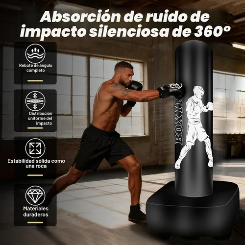 Vista 2 de Freestanding Punching Bag for Adults, 70" Heavy Bag Inflatable Boxing Bag, Boxing Equipment Bag with Stand, Kickboxing Bag for Training Gym MMA Muay