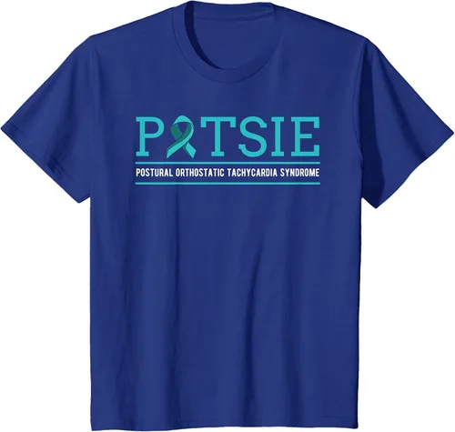 Vista 47 de POTS Dysautonomia Turquoise Ribbon Autonomic Dysfunction T-Shirt Asphalt Grey