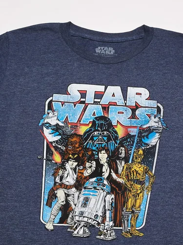 Vista 2 de STAR WARS Boys' Big Classic Battle Logo Graphic Tee