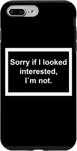 Vista 12 de Sorry if I Looked Interested, I'm not. Funny Black Phone Case for iPhone 17
