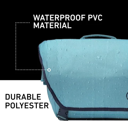 Vista 3 de sixthreezero Bolsa de bicicleta de doble cara para bastidor trasero, bolsas de almacenamiento de alforjas dobles universales impermeables
