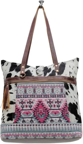 Vista 4 de Myra Bag Bolso de mano de cuero occidental para mujer - Mia, Mia