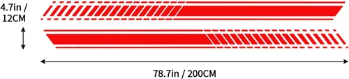 Vista 2 de Bilisin Calcomanías gráficas universales de vinilo para automóvil, deportes, carreras de carreras, BI003 para puerta de carrocería lateral