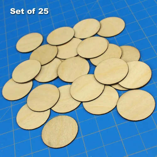 Vista 4 de LITKO Bases circulares en miniatura de 1.122 in Paquete de 25 Redondo Compatible con Warhammer 40K WH40K
