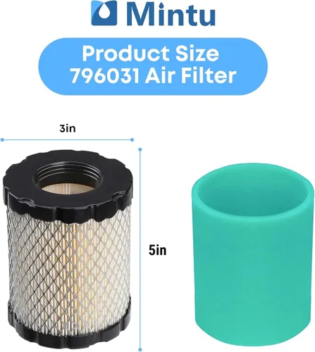 Vista 2 de Filtro de aire compatible con John Deere Z335E Z355E Z335M EZtrak Residential Zero Turn Mower se adapta a muchos otros modelos