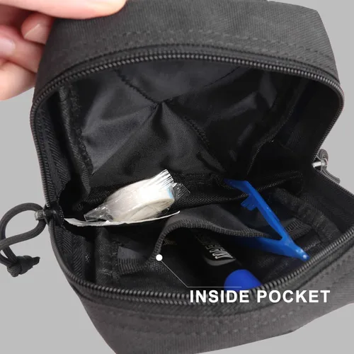 Vista 6 de Mini MOLLE bolsa multiusos compacta táctica cintura bolsas pequeña utilidad EDC bolsa