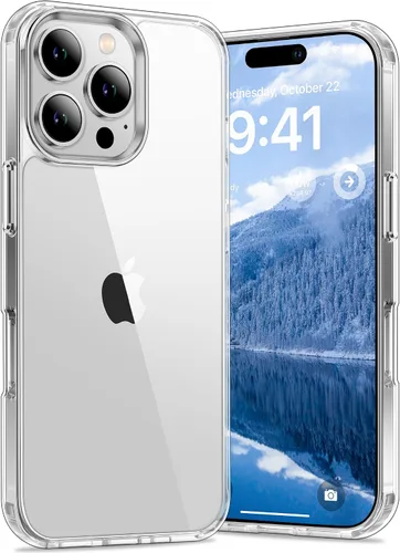 Vista 10 de Vakoo Funda transparente para iPhone 11 Pro Max, antiamarilleo, color negro