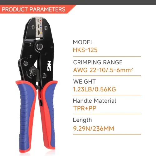 Vista 2 de HKS Herramienta de crimpado para conectores termorretráctiles con pelador 3 en 1 y 280 piezas de conectores termorretráctiles impermeables de grado