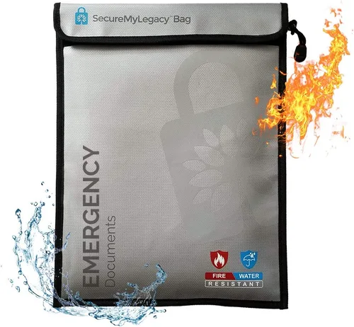 Vista 12 de Secure My Legacy - Bolsa impermeable e ignífuga para documentos (4 unidades)