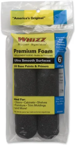 Vista 2 de 54060 Whizz Premium - Rodillo de pintura de espuma de 4 pulgadas, color negro, paquete de 2