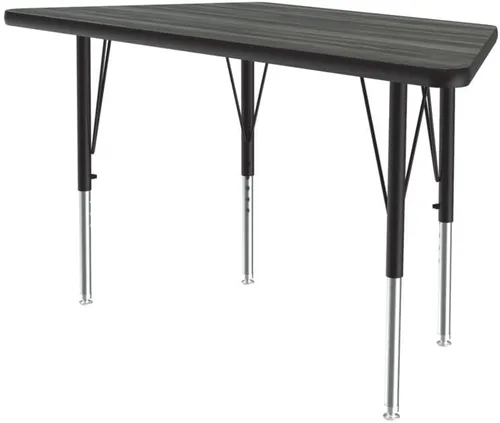 Vista 126 de Correll - Mesa rectangular de actividades para el aula de 24 x 36 pulgadas, altura ajustable (19-29 pulgadas), parte superior de nogal colonial