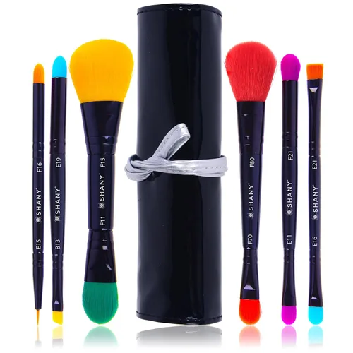 Vista 3 de SHANY Juego de brochas de maquillaje 8 piezas esenciales para maquillaje profesional, sin estuche