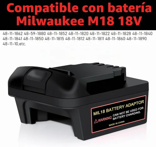 Vista 5 de Conversión de adaptador de batería para Milwaukee a Dewalt