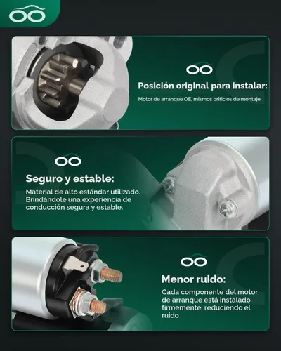Vista 4 de SCITOO Arrancadores Nuevos Compatibles con Nissan Altima/Maxima/Quest Van 2004 2005 2006 3.5L Transmisión Automática 17872N
