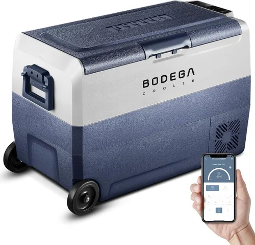 Vista 9 de BODEGACOOLER Refrigerador de Coche de 12 Voltios, Congelador Portátil de 38 Cuartos de Galón, Refrigerador para Coche de Doble Zona con Control por