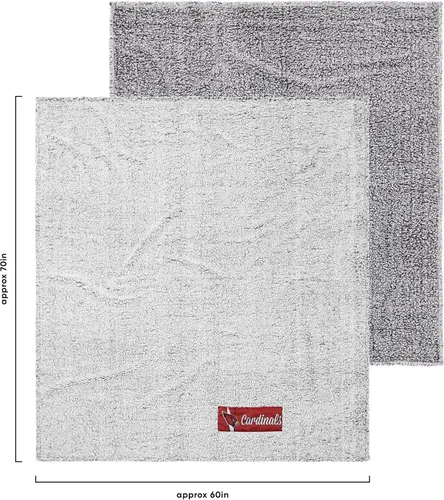 Vista 3 de FOCO Manta Sherpa de nube con logotipo grande del equipo de la NFL, 60 x 70 pulgadas