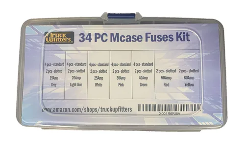 Vista 3 de Truck Upfitters Kit de fusibles de cartucho en forma de caja mini compatible con MCASE automotriz de 34 piezas para automóviles, camiones y SUV
