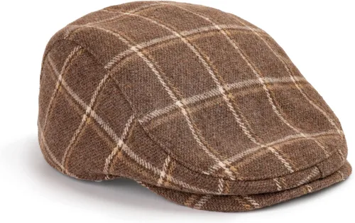 Vista 7 de The Original Boston Scally - Gorra plana de periódico a cuadros - Sombrero de algodón de un solo panel para hombre