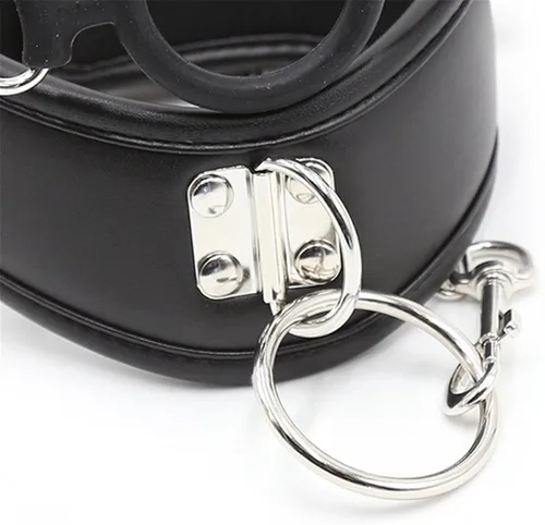 Vista 4 de Runsmooth collar de cuero, gargantilla, collar de gargantilla ajustable, collar de esponja punk, collar de cadena, accesorio de juego de rol