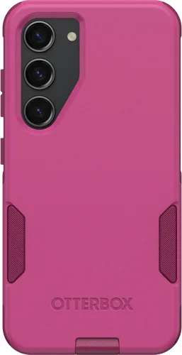 Vista 3 de OtterBox INTO The Fuchsia - Funda para Galaxy S23 Commuter Series, delgada y resistente, apta para bolsillo, con protección de puerto