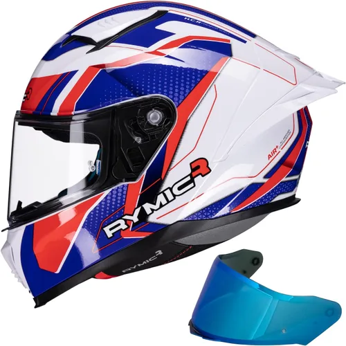 Vista 6 de SR6 Casco de motocicleta de cara completa, equipado con viseras transparentes y multicolor aprobado por DOT Casco de carreras callejeras
