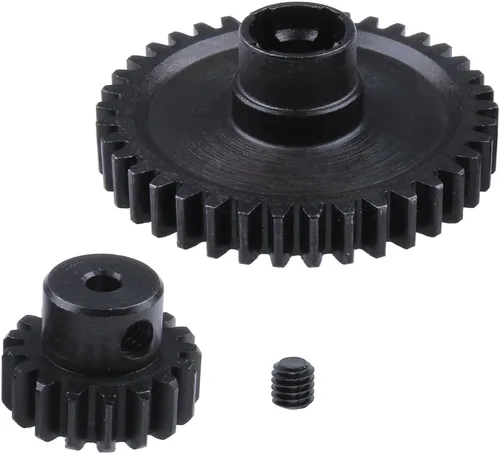 Vista 3 de Hobbypark 1 Unidades Metal Diff Main Gear 38T y Motor Gear 17T para RC 1/18 WLtoys A949 A959 A949 A959 A959 A969 A979 RC Car Buggy Actualización