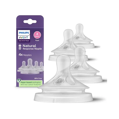 Vista 12 de Philips Avent Tetinas de respuesta natural, flujo extra lento (flujo 1), paquete de 4, SCY961/44