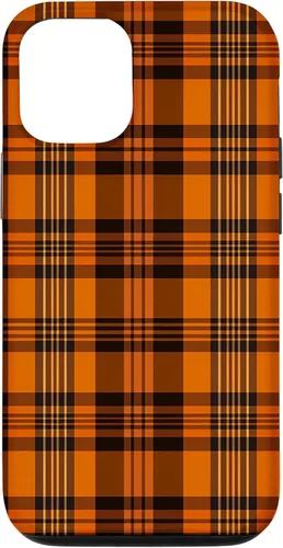 Vista 27 de iPhone 13 Pro Fall Plaid Halloween Naranja y Negro Acción de Gracias Otoño Case