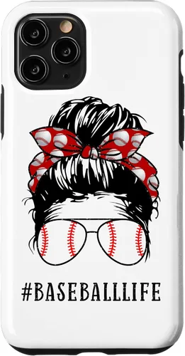 Vista 29 de Mom Messy Hair Bun Aviators Glasses Baseball Mother Life Case for iPhone 17