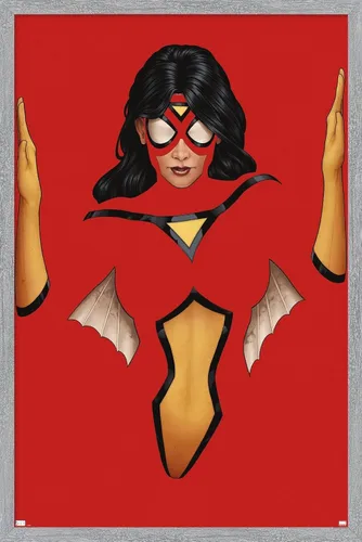 Vista 13 de Trends International Marvel Comics Spider Woman - Póster de pared Strikeforce #1, 22.4 pulgadas de largo x 14.7 pulgadas, versión enmarcada