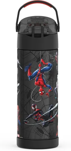 Vista 2 de THERMOS FUNTAINER Botella de agua con boquilla, 16 onzas, Spiderman