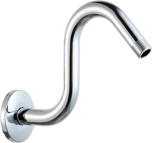 Vista 10 de Brazo de extensión de cabezal de ducha OFFO de 6 pulgadas, brazo de ducha en forma de "S" de cuello de ganso de alto rendimiento con brida en oro