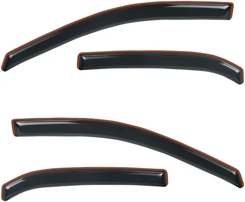 Vista 3 de 8 Pieces - Rain Deflector Guard Window Visor Front Rear Side Channel Mount Style Modified Acrylic Dark Smoke Tint for Chevy for Equinox 2010-2017