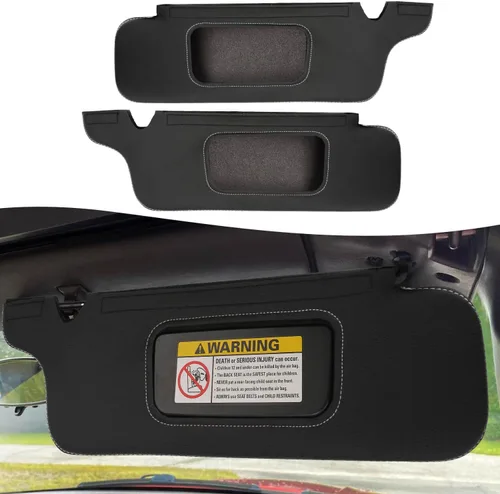 Vista 7 de KBH Funda para Visera de Sol para Ford Mustang 1994-2004, Forro de Cuero de Vinilo, Protector de Visera de Sol para Auto, Lado Izquierdo y Derecho