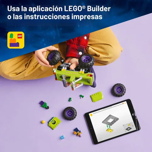 Vista 6 de LEGO Marvel The Hulk Truck vs. Thanos - Juguete de construcción de Monster Truck para niños a partir de 7 años, incluye minifiguras de juguete