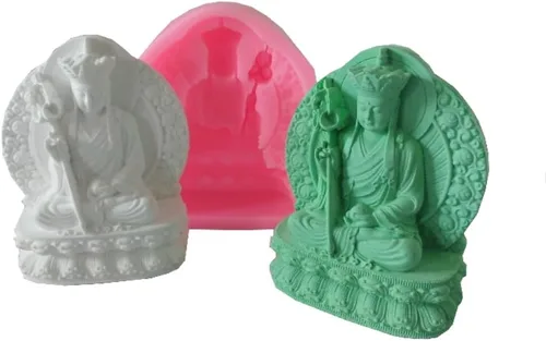 Vista 5 de Redxin Buddha - Molde de silicona hecho a mano, velas de jabón, yeso, cemento, resina, pegamento hecho a mano Moldes-Buda-32