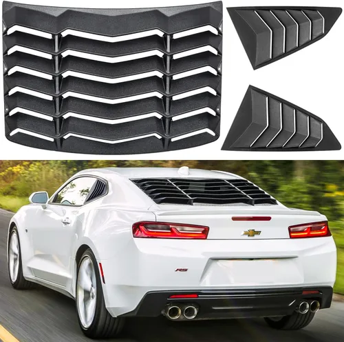 Vista 10 de Cubierta para luneta trasera para parabrisas Chevrolet Chevy Camaro 2010 2011 2012 2013 2014 2015, protector solar estilo GT Lambo, ajuste