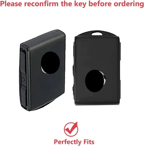 Vista 2 de 2 fundas para llavero Volvo XC90 XC60 S60 XC40 sin llave, protector de llave de cubierta completa, TPU a la moda, borde dorado (blanco gris), Negro