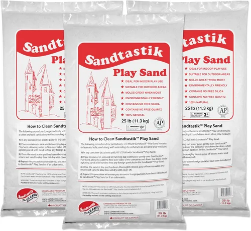 Vista 11 de Caja de arena de juego blanca Sandtastik de 25 lb, -, Blanco, 1