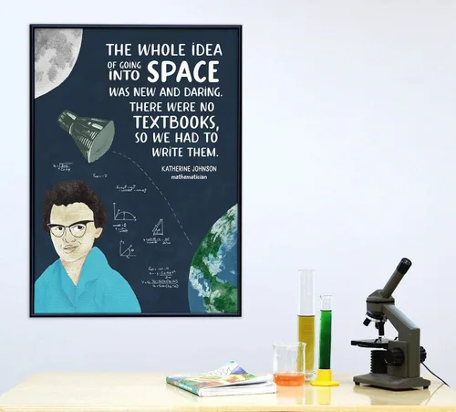 Vista 2 de ECHO-LIT, LLC STEM Scientists and Mathematicians - Juego de 8 pósteres con cita inspiradora, papel de arte fino, laminado o enmarcado. Múltiples