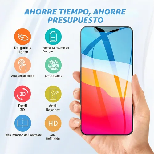 Vista 5 de Para iPhone 12/12 Pro Reemplazo de pantalla de 6.1 pulgadas con altavoz de oído y sensor de proximidad, 12pro 3D pantalla táctil LCD digitalizador