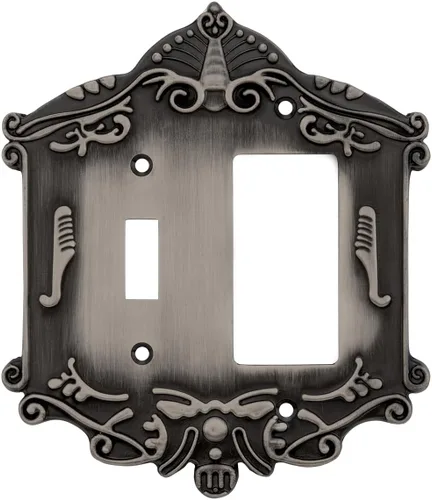 Vista 71 de Nostalgic Placa de cubierta de interruptor de luz victoriana de almacén