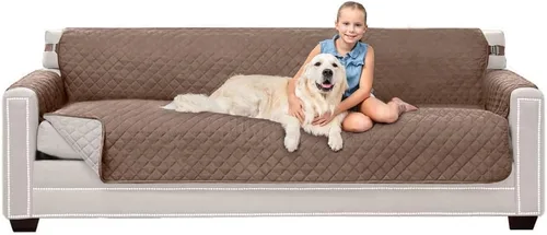 Vista 12 de Sofa Shield - Funda para sofá Loveseat con correa patentada, protector de cojín, funda reversible diseñada en EE. UU. resistente a manchas