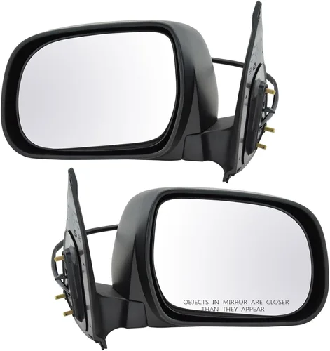 Vista 76 de TRQ Conjunto de 2 piezas de espejo lateral para conductor y pasajero, ajuste eléctrico, sin calefacción, sin memoria, color negro, compatible