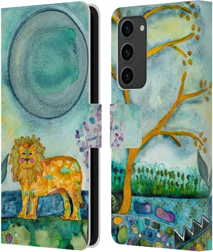 Vista 9 de Head Case Designs Officially Licensed Wyanne Blue Watercolour Bear Animals 2 Leather Wallet Case Compatible with Samsung Galaxy S23+ 5G