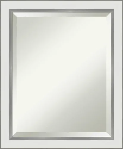 Vista 80 de Amanti Art - Espejo de baño blanco para sobre lavabo, espejo de tocador rectangular blanco de 35x45 para gabinete, marco moderno extragrande, se