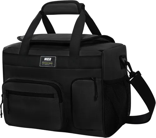 Vista 20 de MIER - Lonchera grande de 18 litros para hombres y mujeres, con aislamiento para 30 latas, color verde militar