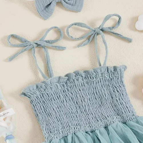 Vista 4 de Meihuida Mameluco sin mangas para bebé recién nacido, ropa de verano, mono de algodón con diadema