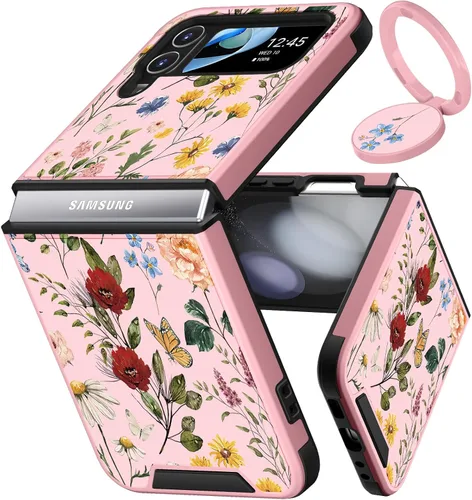 Vista 226 de Funermei para Samsung Galaxy Z Flip 4 Funda - Funda de Teléfono Bonita para Mujeres y Niñas con Mariposas Bonita Estética Femenina Diseño